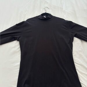 Black Long Sleeve Turtleneck Top